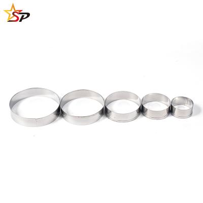 China Sustainable Round Biscuit Cookie Cutter Set 6 Pieces Cutter Stainless Steel Biscuit With Ring Shape for sale