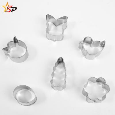 China Sustainable Christmas Food Grade Stainless Steel Pudding Cookie Cutter 5 Pieces for sale