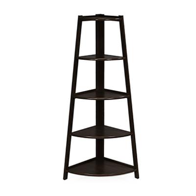 China 5-Tier Modern Design  Corner Ladder Garden  Wooden Display Shelf , Bookshelf Bookcase for sale