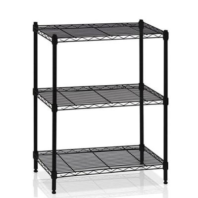 China 3 Tier Adjustable Steel Wire Metal Display Shelf Customized for sale