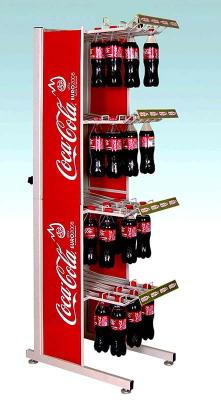 China Bottle Beverage Floor Display Stand Heavy duty With Hanging Hook for sale