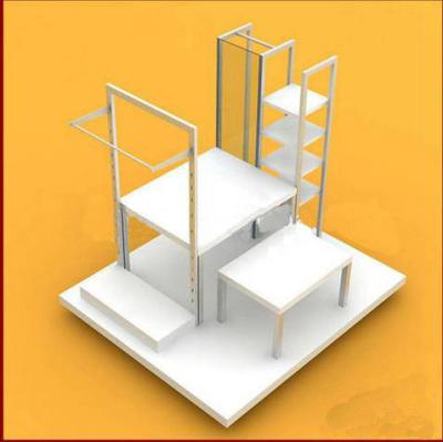 China Multi - Functional Wooden Display Racks Cosmetic / Purfume Slatwall Display Units for sale