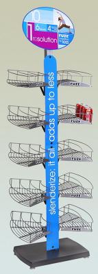 China 5 Tier - Bin Spinner Metal Display Shelf For Shopping And Commercial Malls for sale