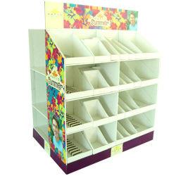 China Eco - friendly Floor Corrugated Display Stands For Greeting Card for sale