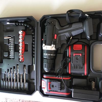 China Hot Selling Combination Cordless Power Drill Kit With Case Mini Tools Black Cordless Drill HL-10 for sale