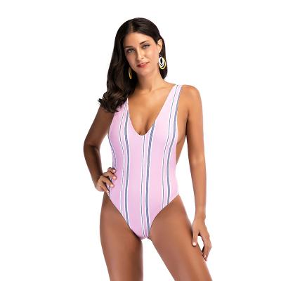 China Poonliliy Anti-UV In Stock Wholesales Cheap Price One Piece High Cut Reversible Bikini Swimwear With Low MOQ From China Factory for sale