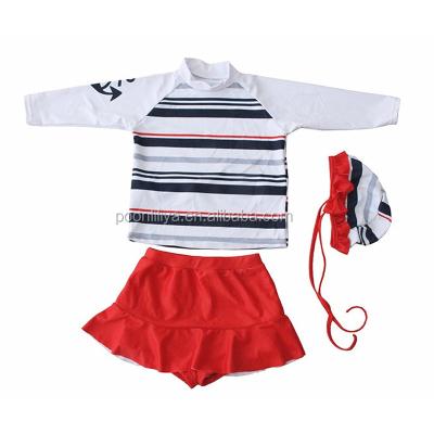 China Poonliliya Anti-UV bar beautiful cut little girls swimwear with cheap low MOQ price for sale