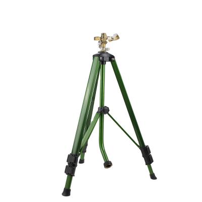 China Garden Lawn Tripod Sprinkler Watering Base With Metal Impact Sprinkler Head for sale