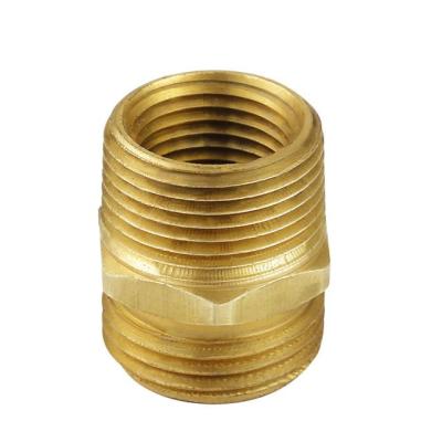 China Brass Male Double Connection Hose Adapter Hydraulic Quick Disconnect Fittings for sale