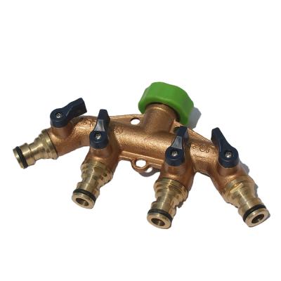 China Brass Connection 4 Way Faucet Garden Hose Splitter for sale