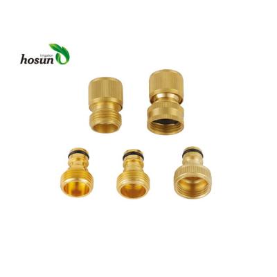 China 5PCS Quick Connect Connect Hose Fitting Set Brass for sale