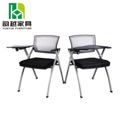 China Modern School Chair Classroom Chair Folding Training Chair With Notepad for sale