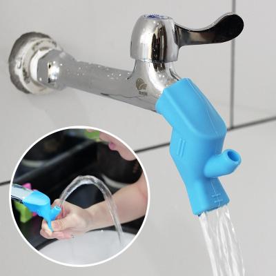 China Colorful Silica Gel Christmas Silicone Kitchen Faucet And Handle Supplement Silicon Kids Water Faucet Supplement for sale