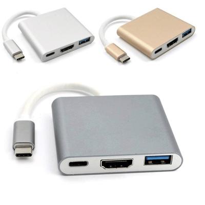 China High Speed ​​3 in 1 4k HDTV PD Computer Charging Type C HDTV Hub USB 3.0 USB Hub 4port for sale