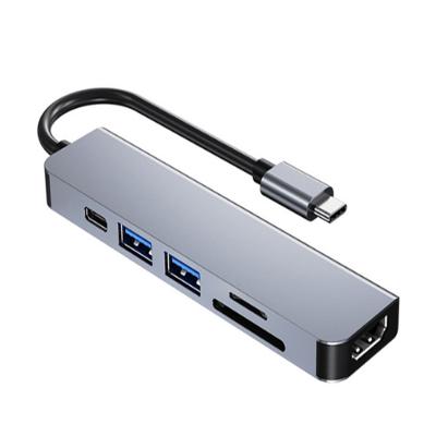 China Hot Sale Multifunctional Type-C Type C Hub Hub for Computer Projector USB Hub 6 in 1 USB3.1 Hub 6 in 1 for sale