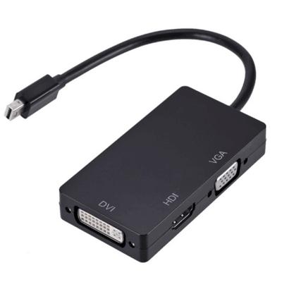 China Computre 3 in 1 Mini DP Display Port to HD VGA DVI Converter Adapter for Mac Support 1080P for sale