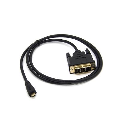 China High Quality 1080P Camera HDTV Micro To DVI 24+1 Pin For Computer TV H DMI Monitor HDTV MIC TO HDM I Cable for sale