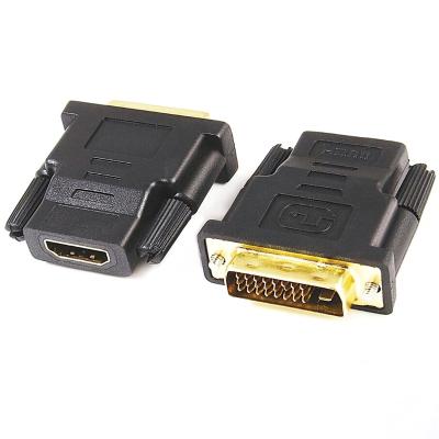 China Computer Help 1080p Gold Plated DVI to HD Converter Adapter DVI-D 24+1 Pin Male to HD 15 Female for HDTV TV for sale