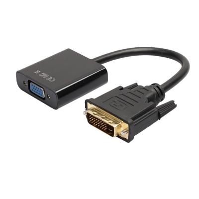 China Video Converter Support 1080P DVI24+1 Pin Male to VGA 15 Pin Female Cable Video Converter for monitor dvi to VGA adapter for sale