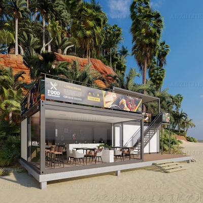 China Low price 20ft modern prefab container restaurant detachable house for sale for sale