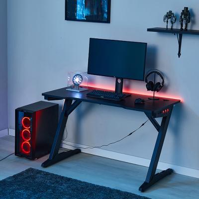 China (Table Other) 2021 New Arrival Black PC Laptop Desk Adjustable Gaming Computer Needs RGB Gaming Desk For PC for sale