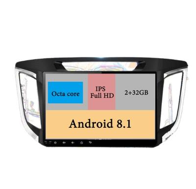 China GPS LPYFRG HD 1024*600 Android 8.1 car dvd gps video player for HYUNDAI IX25 CRETA 2014-2016 stereo wifi 3g audio head unit for sale