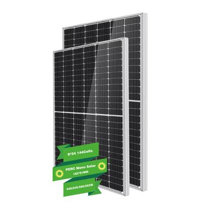 China Factory Price 500W Foldable Mini Solar Panels Kit 550w panel solar MBB-182X91mm Mono Perc for sale