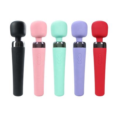 China 100% OEM ODM Silicone Wireless Rechargeable Waterproof Vibration Electric Wand Handheld Massager For Full Body for sale