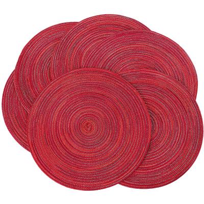 China Viable 14 Inch Braided Set of 6 Washable for Kitchen Table Mats Around Area Rugs for sale