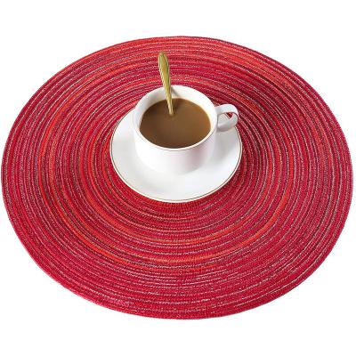 China Wholesale Sustainable Easy Clean For Dinner Table Use Around Braided Set Of 6 Washable For Kitchen Table Mats 15 Inch Place Mats for sale