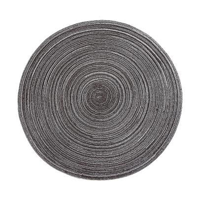 China Sustainable Natural Type Cotton Woven Heat Resistant Non Slip Washable Place Mat Table Mats For Dining Room Table Round Place Mats for sale