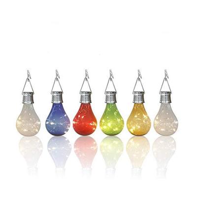 China Garden Use Outdoor Garden LED Light Lamp Bulb Globe Camping Hanging Hanging Lights for Yard Christmas Decoration Solar Bulbs for sale