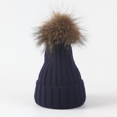 China Wholesale COMMON Female Women's Autumn Winter Fashion Wool Breathable Pom Pom Hat Beanies Warm Solid Knitted Hat for sale