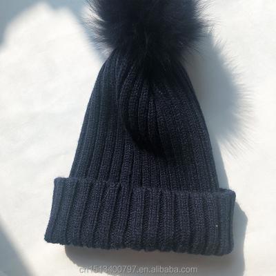 China COMMON HOT SALE Women's Autumn Winter Fashion Wool Breathable Pom Pom Hat Beanies Solid Knitted Hat for sale