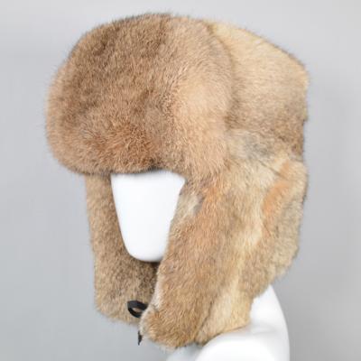 China COMMON women and man warm hat winter artificial fur plush high quality hat protect ears style unisex Russian fur hat for sale