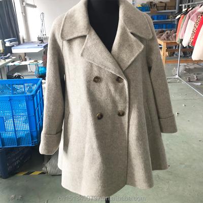 China Anti-Wrinkle Customized Women Cashmere Wool Blend Coat Gap Coat Double Face Coat Could Add Fur In Collar for sale