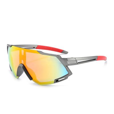 China New Comfort Men's Sports Riding Glass Frame Outdoor Big Bicycle Glasses Windproof Sunglasses for sale