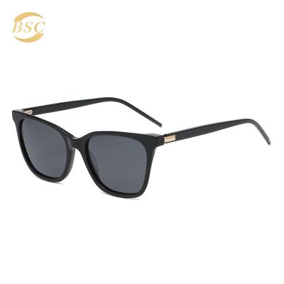 China Newest UV400 Amazon Rectangular Eye Shape 400 UV Acetate Polarized Unisex Sunglasses for sale