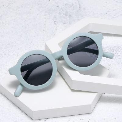 China Hot Trending Cute Oval Colorful Anti-UV Round Cute Girls Boy Kids Join Colorful Round Sun Glass Sunglasses for sale