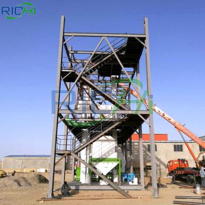 China RICHI Low Power Consumption 20 t/h Livestock Poultry Feed Processing Machine Line With CE for sale