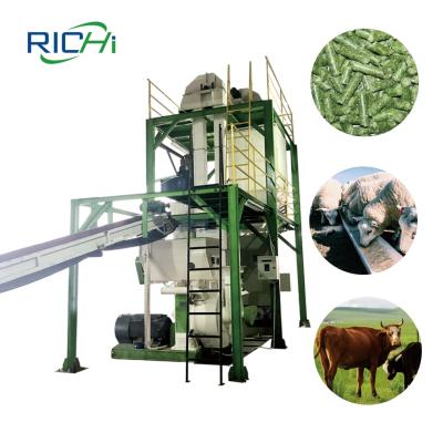 China RICHI Complete Alfalfa Process Line Milk Grass Fodder Pellet Production Line Long Maintenance Time For Dairy Cows for sale