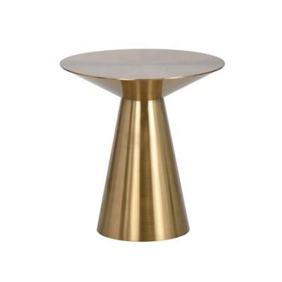 China Contemporary Design Round Lid Brass Gold Ware Contemporary Smart Coffee Table for sale