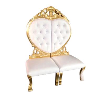 China Wholesale New Style Heart Shape Throne Wedding Furniture Love Chair Sofa Solid Wood for sale