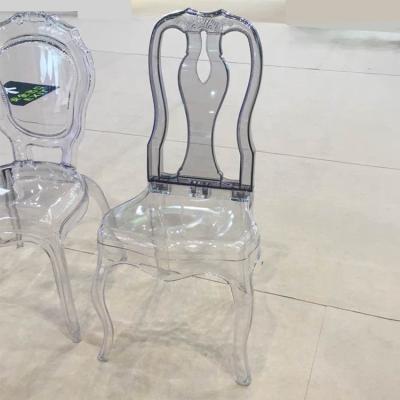 China Dining chair Beautiful new style acrylic princess chair PC cyrstal PC high-end dining chair for sale