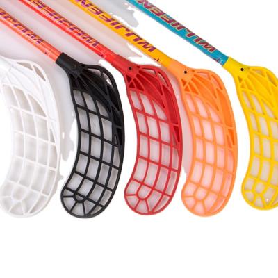 China High Quality Plastic Ice Hockey Racket Dry Land Floorball Hockey Stick Carbon Fiberglass Main Stick With High Quality Plastic Blade for sale