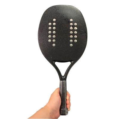 China Custom indoor and outdoor sport game beach tennis racket China factory logo carbon fiberglass padel EVA core for sale