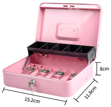 China Home Office Hotel Cash Box Safe Hot Dish Lock Iron Cash Box Security Coating Cash for sale