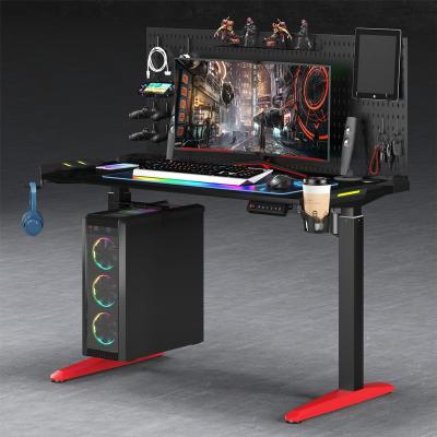 China Adjustable (height) Electric Height Adjustable Computer Gaming Table Lifting E-sports Desk Sit and Stand up Home Office Gamer Workstation for sale