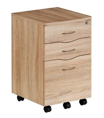 China Modern Equipment three Drawers Lateral Filing Cabinet with  Movable casters  and lock for sale