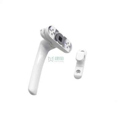 China Seven Character White Flat Foot Casement Window Handle Door Window Solid Aluminum for sale